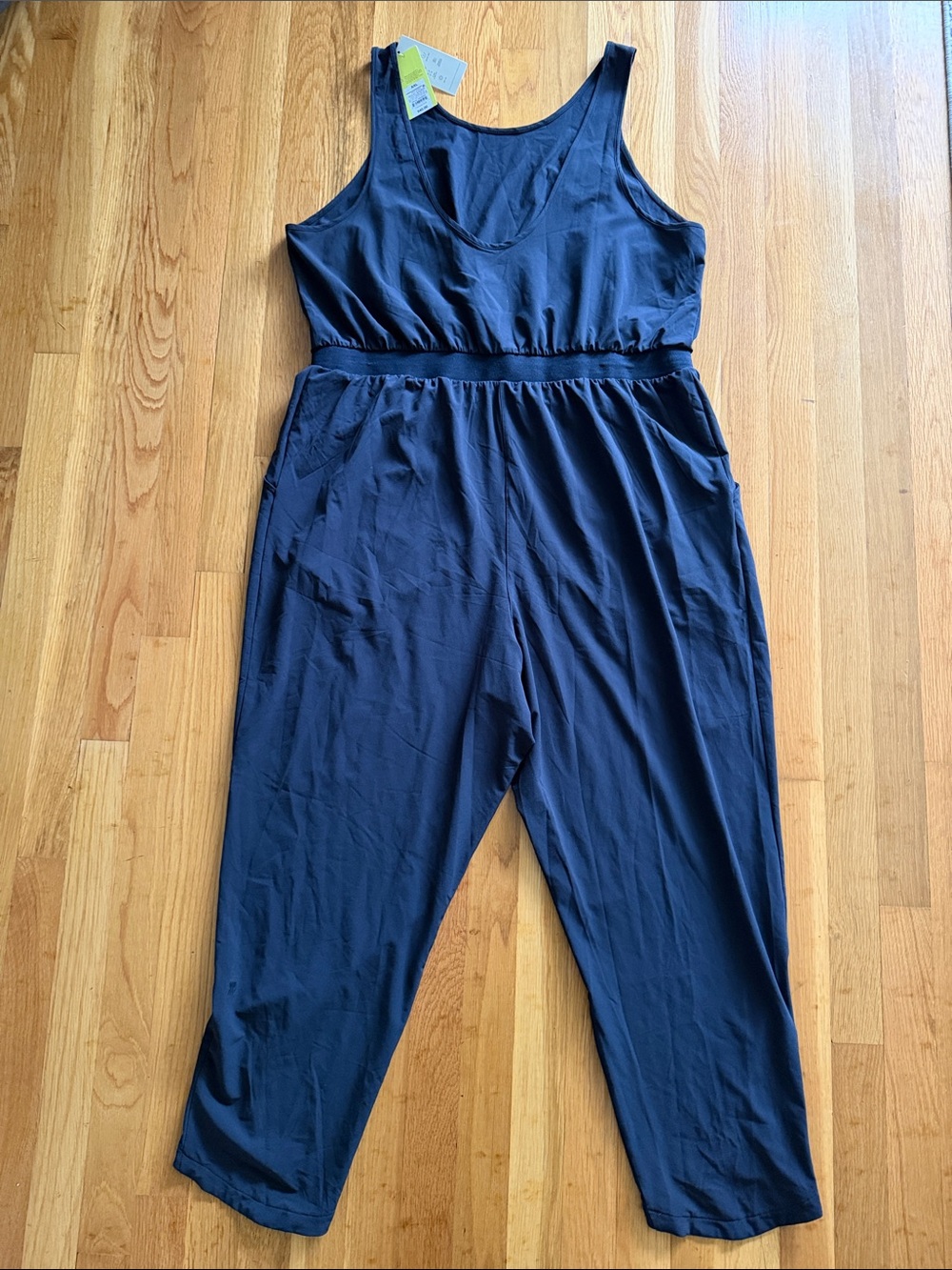 all in motion Black Sleeveless Jumpsuit with Elastic Waist